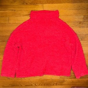 bright pink aerie knitted sweater!